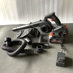 Mini Cordless Blower With Vacuum. 2 Batteries With Charger