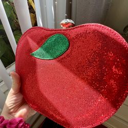 Red Sequins Apple Design Women's Gold Shoulder Clutch Bag Snow White Costume