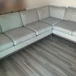 Large Light Grey Sectional Sofa