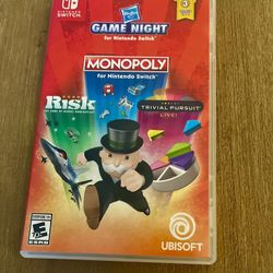 Nintendo switch game night hasbro 3 games in one case + game card