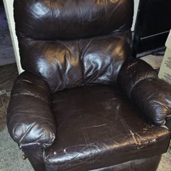 Brown Leather Recliner Chair