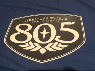 805 beer metal sign