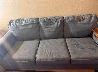 Beautiful grey sofa couch