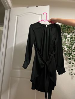 Satin black dress