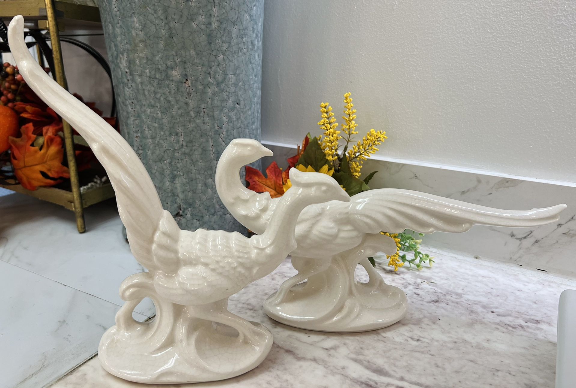 Vintage Ceramic Pheasant Figurines – Pair