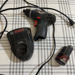 BOSCH DRILL-DRIVER, BATTERY & CHARGER
