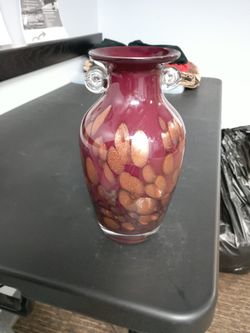 Antique Murano Handblown Glass Vase Beautiful Colors 