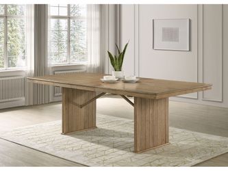 Adina Distressed Light Brown 89-inch Extension Dining Table