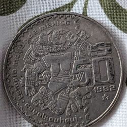 1982 Mexico 50 Peso Coin