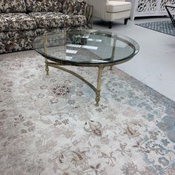 Glass Gold Base Coffee Table 5b