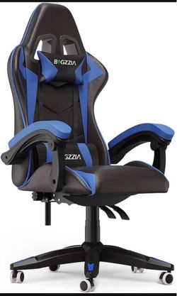 Gaming Chair Office Chair Reclining High Back Leather Adjustable Swivel Rolling Ergonomic Video Game Chairs Racing Chair Computer Desk Chair with Head