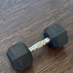 30lb Tru Grit Rubber Hex Dumbbell