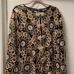 #beautiful #jacket #gold #elegant #wedding #cape #dressy #women