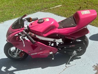 Pink mini bike