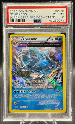 Pokemon 2015 XY Gyarados black star promo STAFF PSA 8