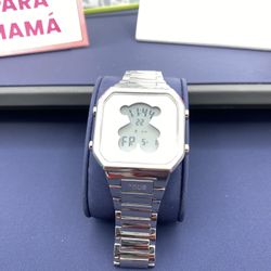 Tous Bear Digital Stainless Steel Watch – Elegant Women’s Designer Timepiece