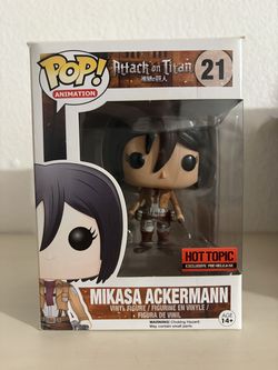 Attack on Titan Funko Pop: 21 Mikasa Ackerman (Hot Topic Pre Release)