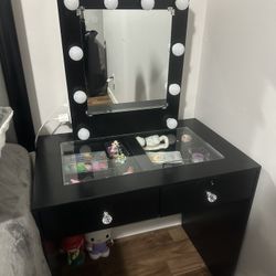 Black and Silver Glam vanity 