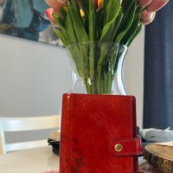 Authentic Louis Vuitton red agenda book