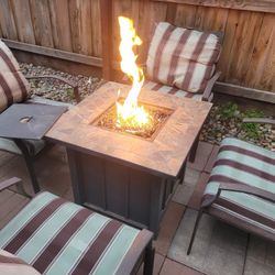 Outdoor Fire  Pit Table Set 