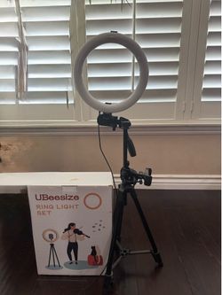 UBeesize 10'' LED Ring Light with 62'' Tripod Stand, Selfie Ring Light