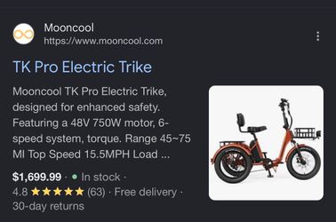 TK Pro Electric Trike