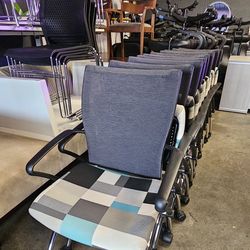 Qty. 25 Modern Style Rolling Nesting Office Chairs **Each**