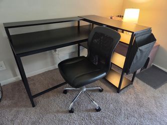 Computer desk with chair