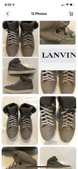 Python Lanvin Mens High Top Sneaker Size 11