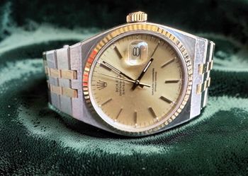 Rolex Oysterquartz Datejust Silver & 18 K Gold band