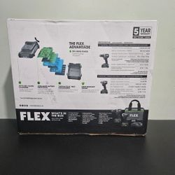 Flex 24v DRILL DRIVER AND IMPACT DRIVER KIT New Never Used 