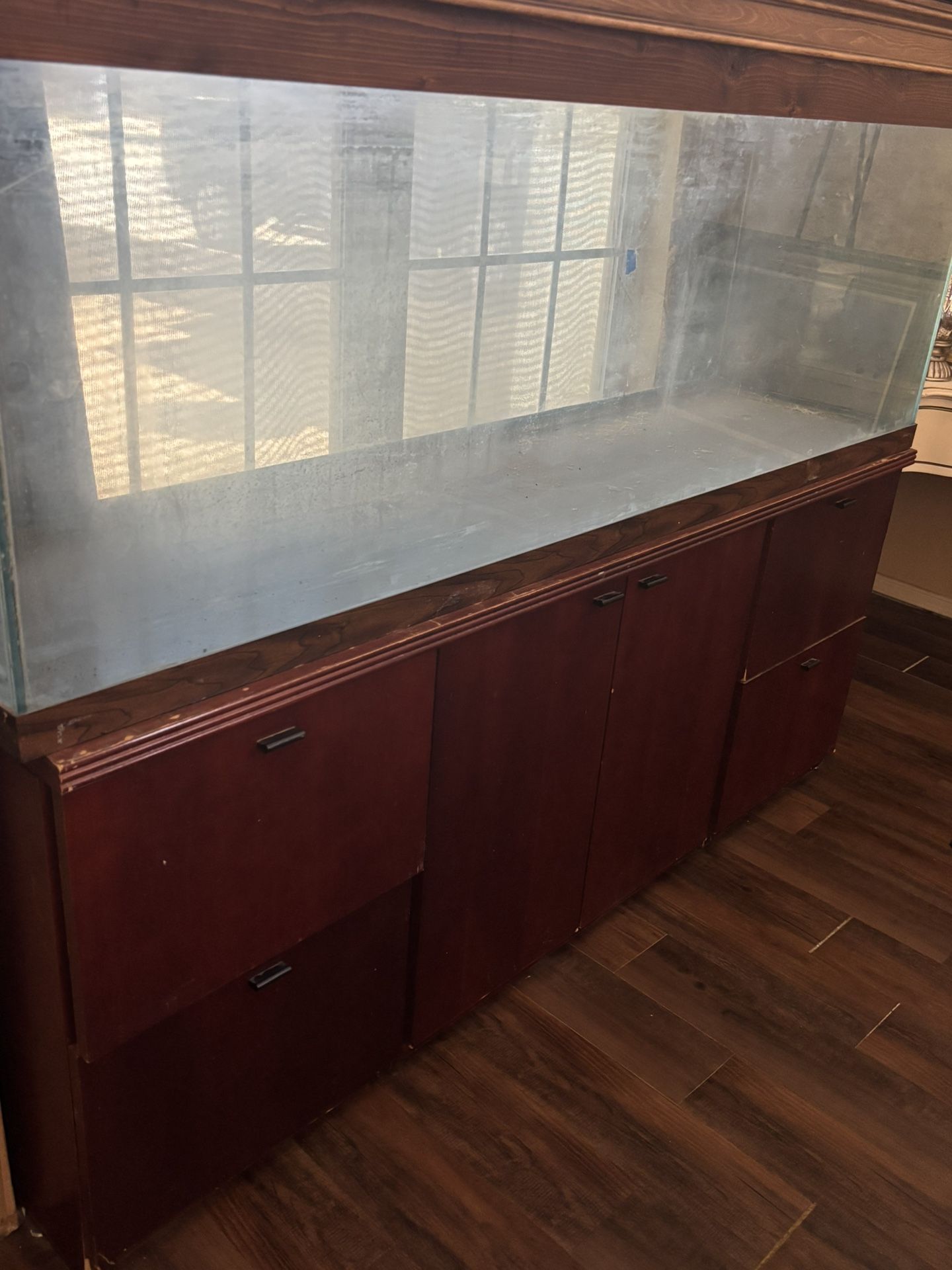 100-Gallon Fish Tank/ Aquarium with Stand and Storage/ Canopy aquarium storage
