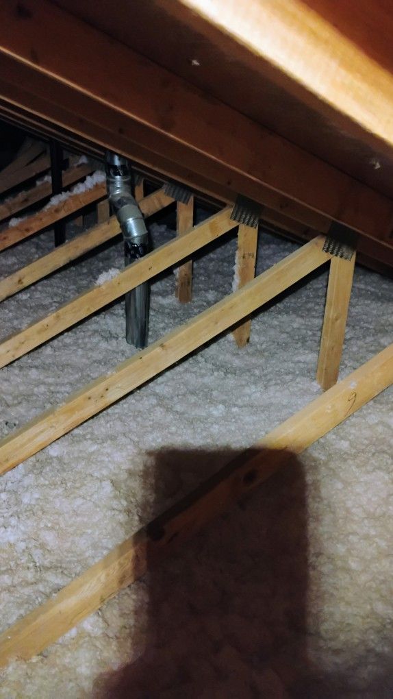attic Cleaning and blowing Insulation 