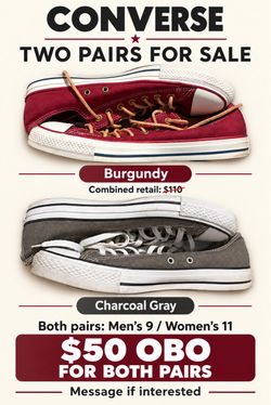 Converse Chuck Taylor Low-Top Sneakers – 2 Pairs