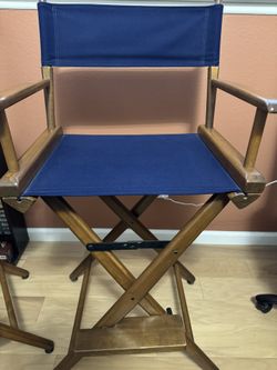 Two Vintage Telescope (Granville NY) Director Chair , blue Color , In Perfect Condition 