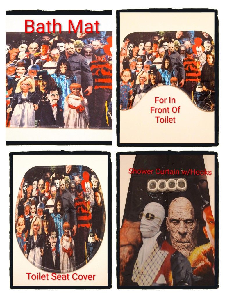 ☠️ Horror Movie Characters ☠️ 4-pc Bathroom Set * NWOT *