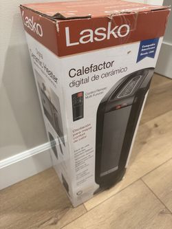 Lasko Works Perfectly - Oscillating Digital Ceramic Tower Heater for Home with Adjustable Thermostat, Timer and Remote Control