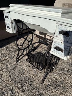 Antique Singer Sewing Machine Table