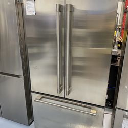 GE Monogram Stainless Steel 23.1 Cu. Ft. Counter Depth French Door Refrigerator 