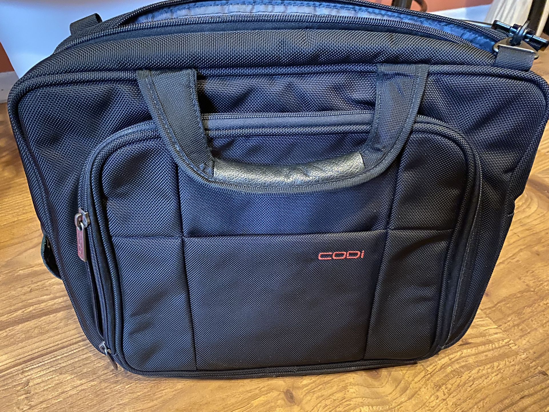 New Black CODi Laptop/briefcase-triple compartment  15" length x 13" height x 5" wide