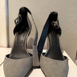 Jessica Simpson Snakeskin Print Ankle Strap Heels