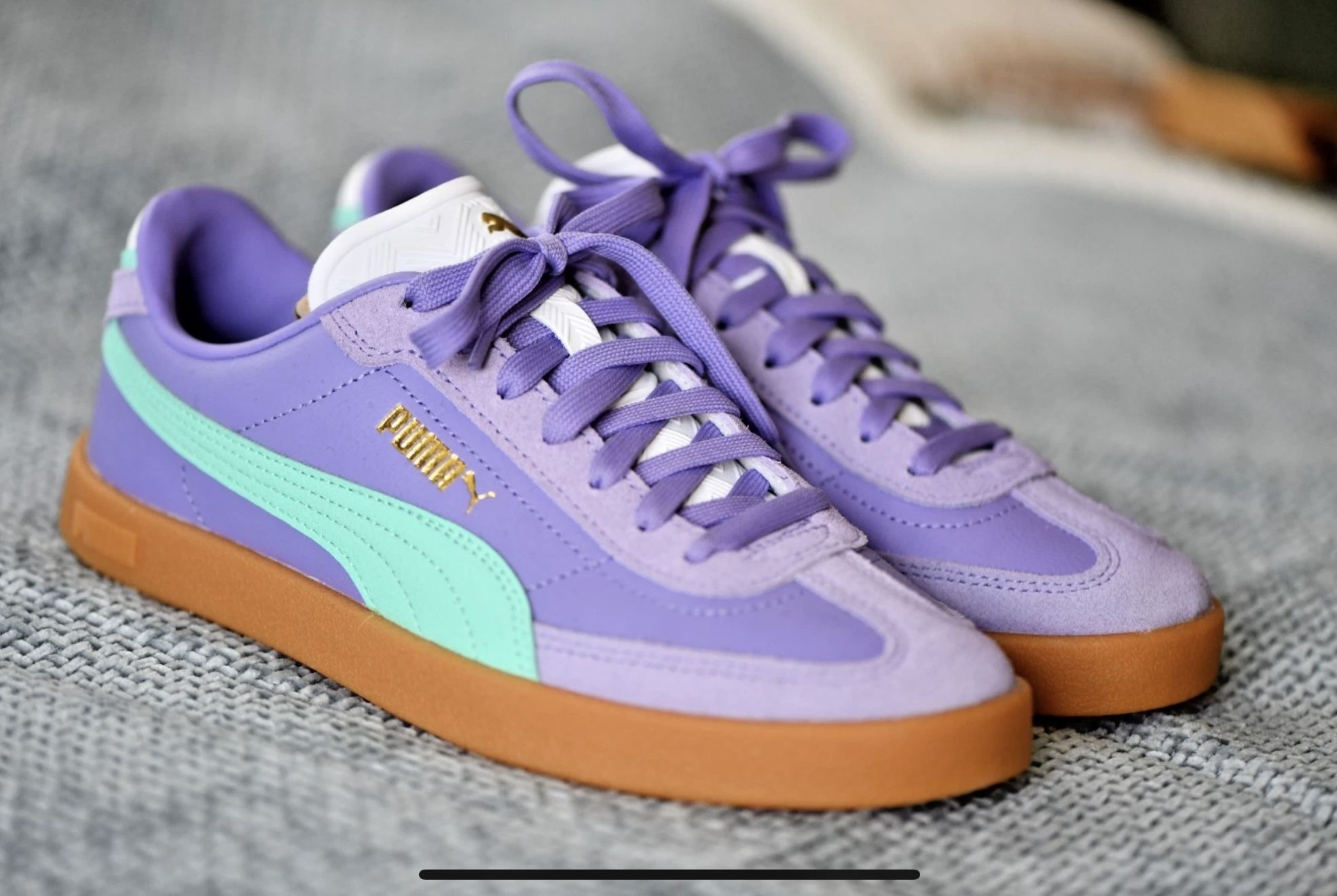 Puma Club Era II Sneaker - Model: 401001-11 [White/Purple/Lime] - Size 6.5 US