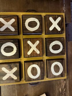 Wooden Tic Tac Toe Coffee Table board / Coasters