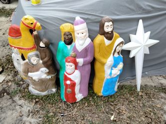 Union Products Don Featherstone Blow Mold Nativity Set 4 Piece