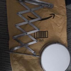 Very Nice Stainless Steel Magnified Standard Reversible Extension Mount Mirror Only $15
