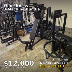 Flex Fitness Leg Extension, Bicep Curl & Pec Fly Bundle – Commercial Gym Equipment