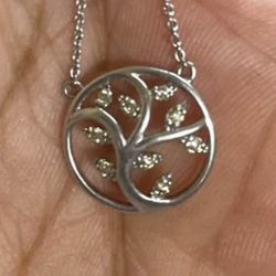 Silver Diamond Necklace