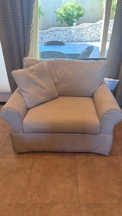 Large fabric armchair
