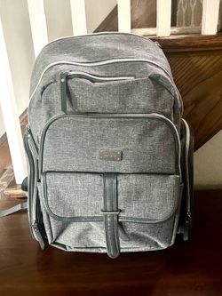 New Carter's Diaper Backpack – Sleek Heather Gray – Spacious & Organized