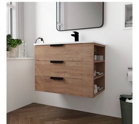 Vanity and sink -wall mounted